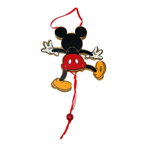 Vintage Walt Disney Mickey Mouse Kurt S Adler Wooden Christmas Ornament W4745 - Picture 7 of 8